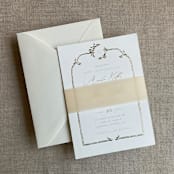 "Peach colored translucent vellum belly band for 5x7 inch Invitation | Pack of 10" - Belly Bands in beige by Ivory Invitations