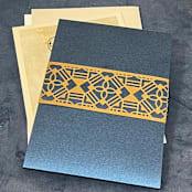 "Laser Cut Belly Band, Claire Pattern in Antique Gold, Set of 25" - Belly Bands in gold by Artifacture