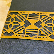 "Laser Cut Belly Band, Claire Pattern in Antique Gold, Set of 25" - Belly Bands in gold by Artifacture