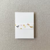 "Butterfly Wildflower Vellum Belly Band | For 5x7" Invitations | Set of 10" - Belly Bands in multicolor by Cotton and Bow
