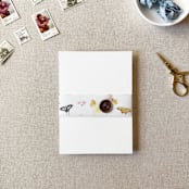 "Butterfly Wildflower Vellum Belly Band | For 5x7" Invitations | Set of 10" - Belly Bands in multicolor by Cotton and Bow