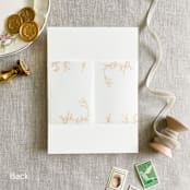 "Custom couple's names and botanicals in faux gold vellum belly band for invitations | Set of 10" - Belly Bands in black by Maria Ferrer G.