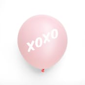 "XOXO Latex Balloon, Pink and White, set of 3" - Balloons in pink by ForYourParty