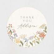 "Meadow flowers" - Baby Shower Stickers in Vanilla by Jennifer Wick - Close-Up