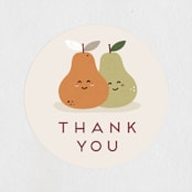 "Sweet Pair" - Baby Shower Stickers in Clay by Erica Krystek - Close-Up
