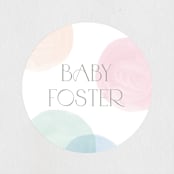 "Polka Dot Party" - Baby Shower Stickers in Confetti by Pixel and Hank - Close-Up