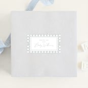 "Boho Frame" - Baby Shower Stickers in Dove by Tamara Hilje - For Scale