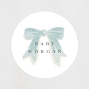 "Eyelet" - Baby Shower Stickers in Cloud by Laura Hankins - Close-Up