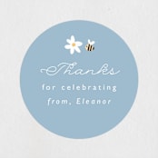"Berry Sweet" - Baby Shower Stickers in Blueberry by Hudson meet Rose - Close-Up