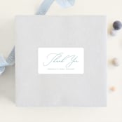 "Crib Bows" - Baby Shower Stickers in Powder Blue by Carolyn MacLaren - For Scale
