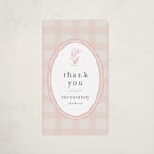 "Delicate Bloom" - Baby Shower Stickers in Ballet Slipper by Jessica Williams - Close-Up