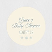 "French Frame" - Baby Shower Stickers in Powder by Robert and Stella - Close-Up