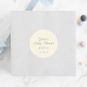 "French Frame" - Baby Shower Stickers in Powder by Robert and Stella - For Scale