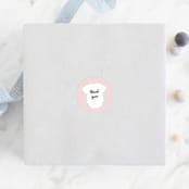 "Little Sibling" - Baby Shower Stickers in Cotton Candy by Lea Delaveris - For Scale