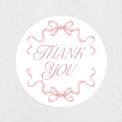 "Doodle Bow Frame" - Baby Shower Stickers in Petal by Jackie Crawford - Close-Up