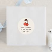 "Cherry on Top" - Baby Shower Stickers in Sundae by Megan Davis - For Scale