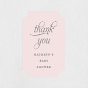 "Border Ribbon" - Baby Shower Stickers in Rosy Cheeks by Carolyn MacLaren - Close-Up