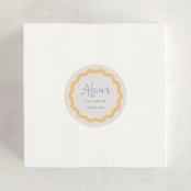"Augusta" - Baby Shower Stickers in Melon by Megan Davis - For Scale