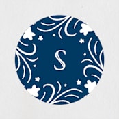 "Cloud Cover" - Baby Shower Stickers in Midnight by Lehan Veenker - Close-Up