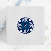 "Cloud Cover" - Baby Shower Stickers in Midnight by Lehan Veenker - For Scale