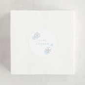 "Snowflakes" - Baby Shower Stickers in Glacier by Baumbirdy - For Scale