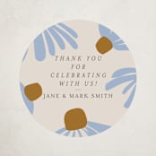 "Flower Sprinkle" - Baby Shower Stickers in Sky by Aviva Atri - Close-Up