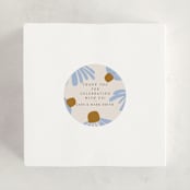 "Flower Sprinkle" - Baby Shower Stickers in Sky by Aviva Atri - For Scale