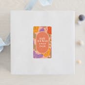 "Vintage Garden" - Baby Shower Stickers in Peach by Simona Camp - For Scale
