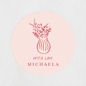"atherina" - Baby Shower Stickers in Creme by chocomocacino - Close-Up