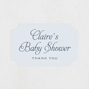 "Modernne" - Baby Shower Stickers in Powder by Carolyn MacLaren - Close-Up