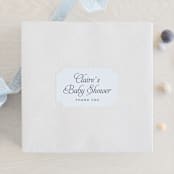 "Modernne" - Baby Shower Stickers in Powder by Carolyn MacLaren - For Scale