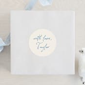 "ribbon bow drawing" - Baby Shower Stickers in Dusty Blue by Cass Loh - For Scale