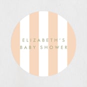 "Boardwalk" - Baby Shower Stickers in Peach by Baumbirdy - Close-Up
