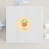 "Little Cutie" - Baby Shower Stickers in Citrus by Itsy Belle Studio - For Scale