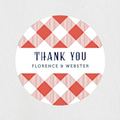 "Backyard Bbq" - Baby Shower Stickers in Ketchup by Paper Sun Studio - Close-Up