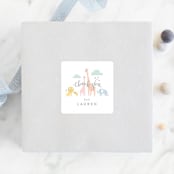 "Petite Jungle shower" - Baby Shower Stickers in Forest by Jennifer Wick - For Scale