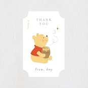 "Disney's Pooh Hunny Pot" - Baby Shower Stickers in Cotton by Angela Thompson - Close-Up