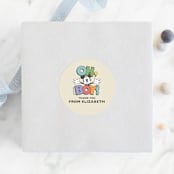 "Disney's Mickey Mouse Oh, Boy!" - Baby Shower Stickers in Natural by Heather Schertzer - For Scale