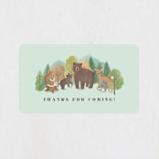 "Woodland adventure" - Baby Shower Stickers in Mint by Jennifer Wick - Close-Up