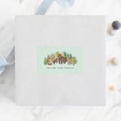 "Woodland adventure" - Baby Shower Stickers in Mint by Jennifer Wick - For Scale