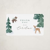 "Winter Wonderland" - Baby Shower Stickers in Sky by Jennifer Wick - Close-Up