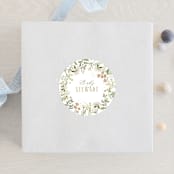 "Summer Wildflowers" - Baby Shower Stickers in Blush by Jennifer Wick - For Scale