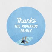 "Baby on Board" - Baby Shower Stickers in Aqua by Jessie Steury - Close-Up