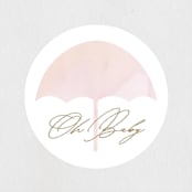 "gilded shower" - Baby Shower Stickers in Rose by Phrosné Barwood - Close-Up