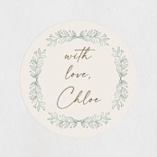 "The Story Begins" - Baby Shower Stickers in Sage by Petra Kern - Close-Up