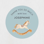 "Prams, bears and baby" - Baby Shower Stickers in Cloud by Sarah Knight - Close-Up