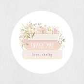 "Storybook" - Baby Shower Stickers in Carnation by Itsy Belle Studio - Close-Up