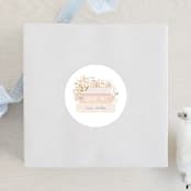 "Storybook" - Baby Shower Stickers in Carnation by Itsy Belle Studio - For Scale