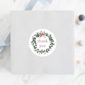 "merry little stockings" - Baby Shower Stickers in Cranberry by Rebecca Durflinger - For Scale