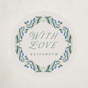 "Book Cover" - Baby Shower Stickers in Evergreen by Petra Kern - Close-Up